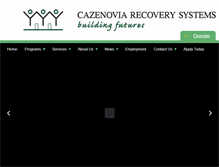Tablet Screenshot of cazenoviarecovery.org
